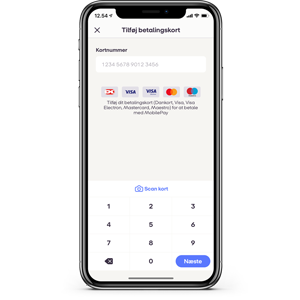 Rediger dit betalingskort i MobilePay-appen