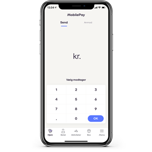 Send penge og anmod andre om penge i MobilePay appen