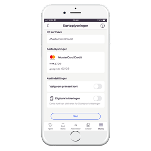 Slet dit kort i MobilePay-appen
