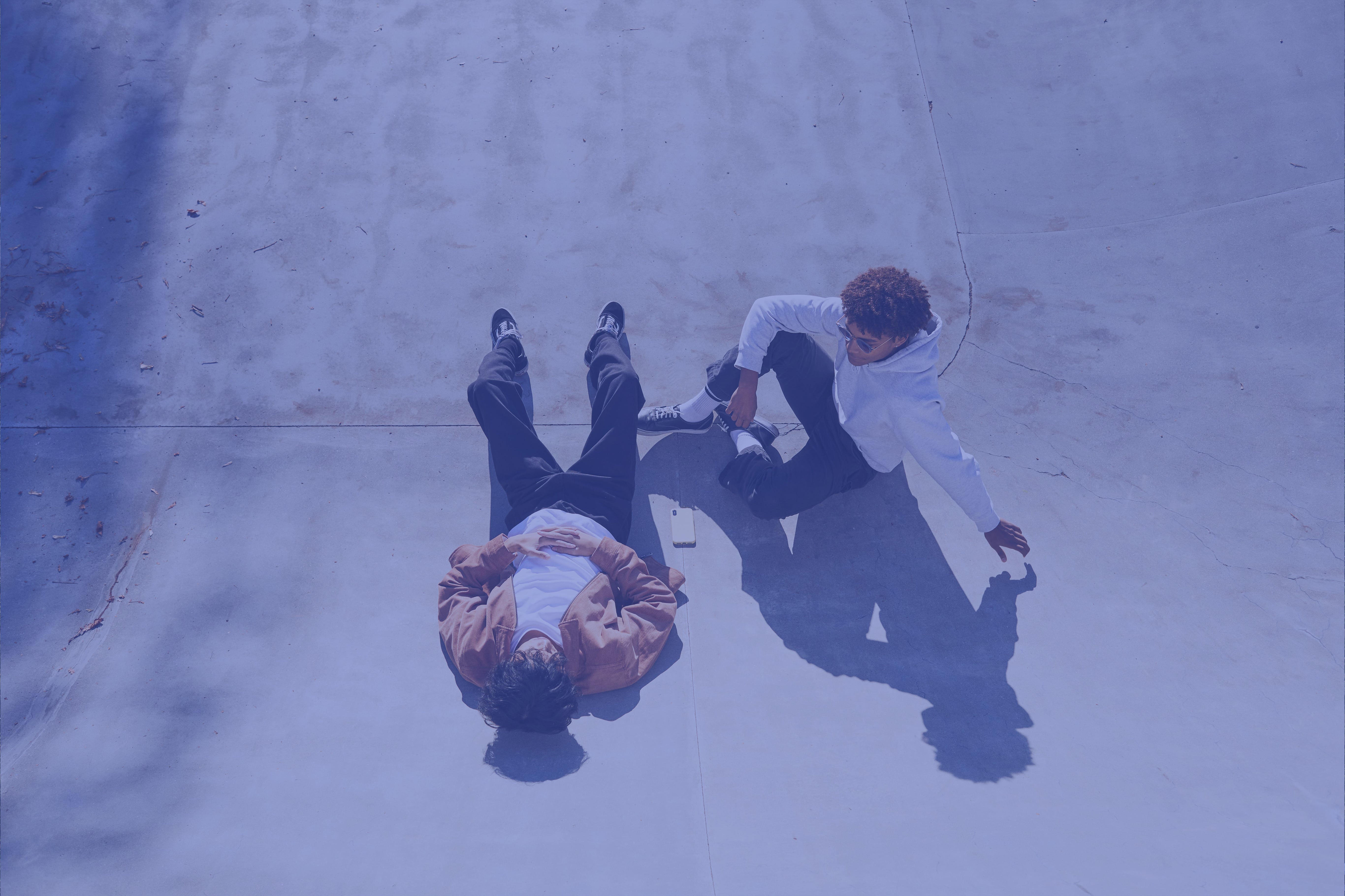 Boys in a skate park.