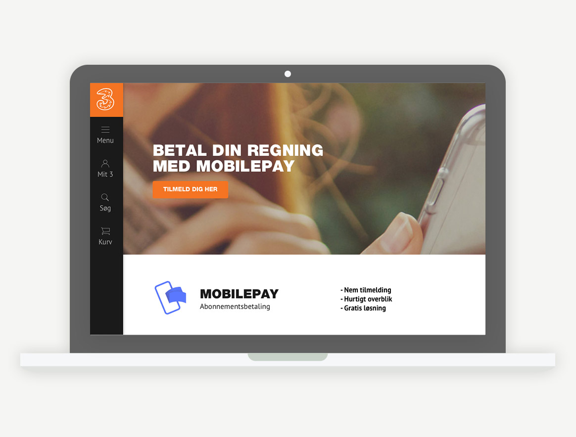 Billede til Subscription best practice om landing page med 3 som eksempel