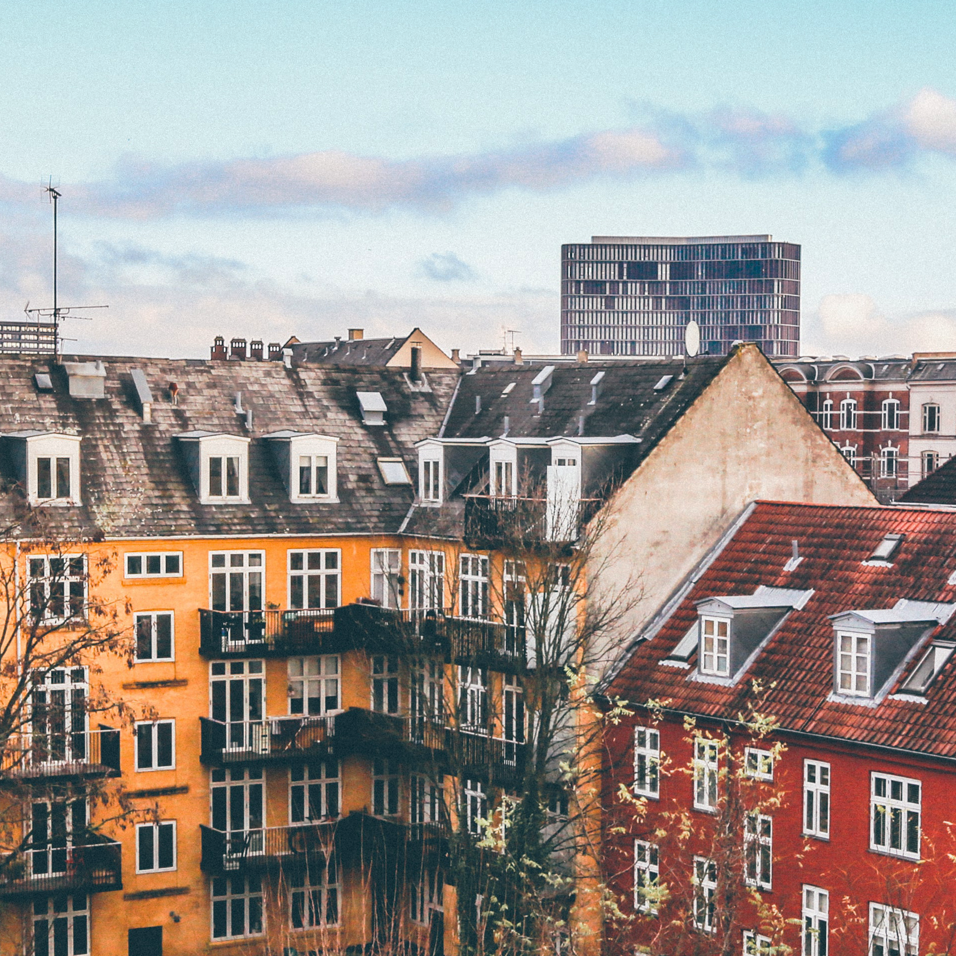 Buildings in colors.