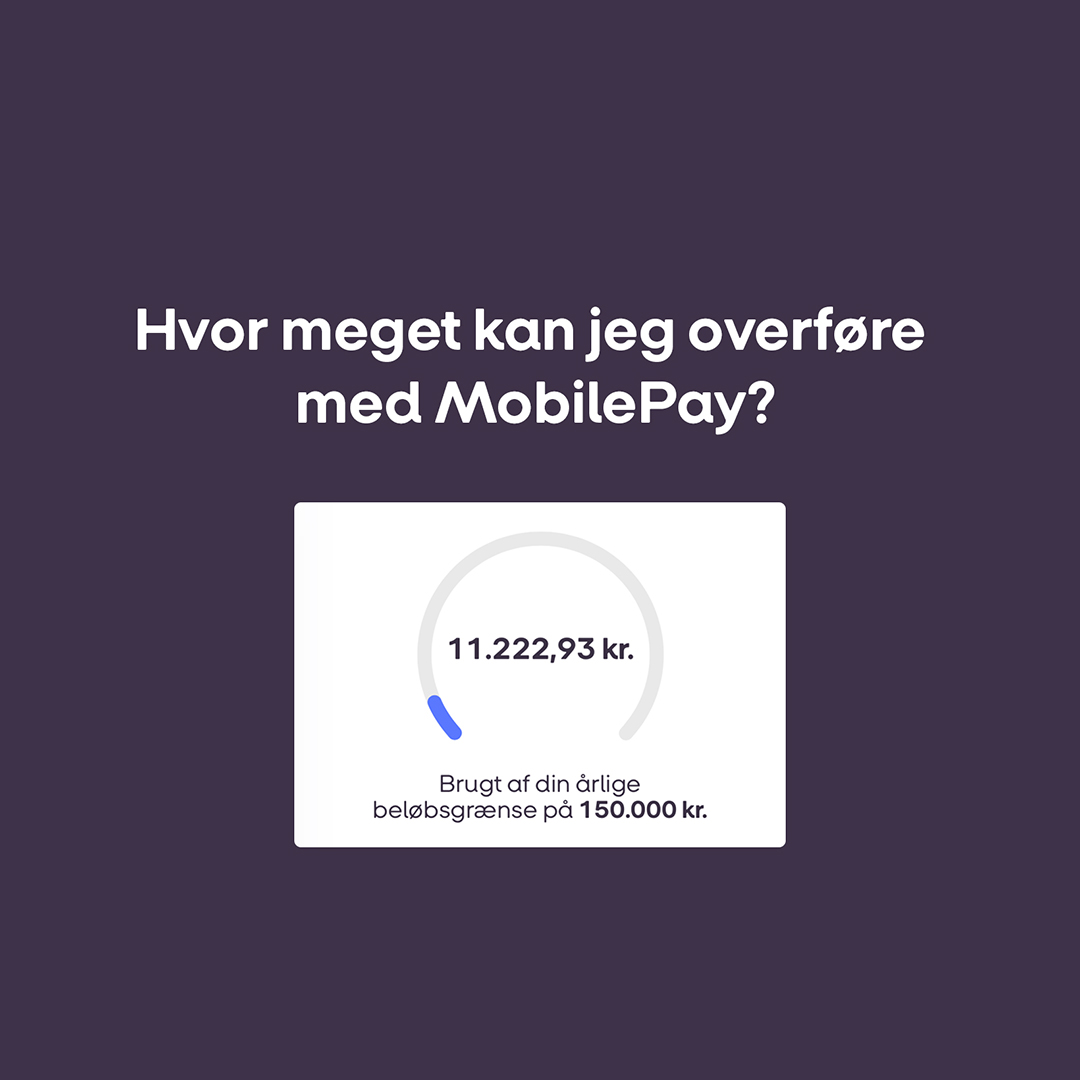 Hvor meget kan man overføre med MobilePay?