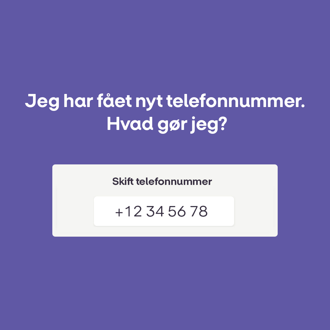Skift telefonnummer i MobilePay