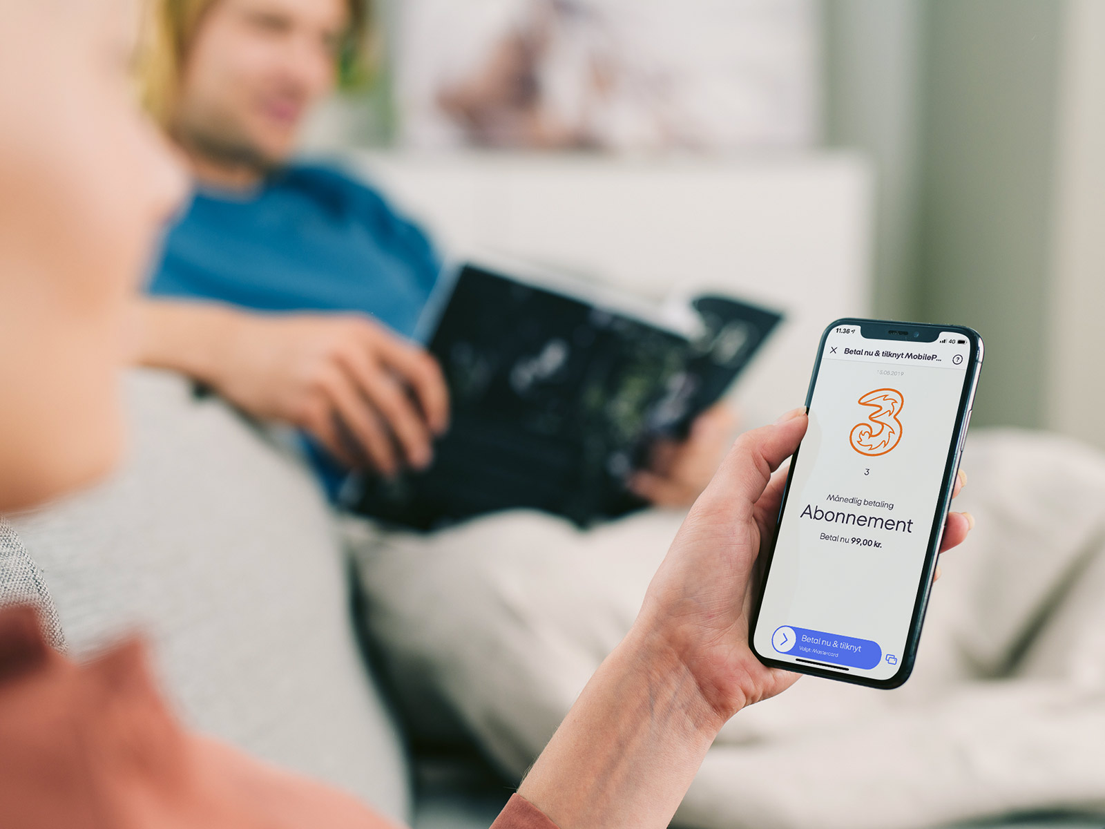Billede som viser betaling med MobilePay Subscriptions